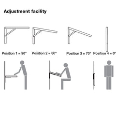 Adjustable Folding Bracket — White Coated