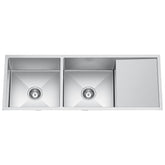 1150mm Double Bowl Kitchen Sink — Stainless Steel