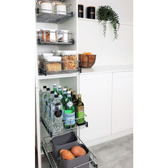 5 Drawer Wire Basket Pantry Storage (Basket Height=2x150H plus 3x100H, Basket Depth=485mm) — Part 2