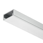 Aluminium Profile for Surface Mounted Strip Lights — Silver Anodised