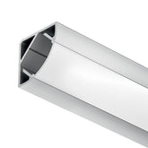 Aluminium Profile for Corner Mounting — Silver Anodised