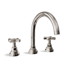 3-Hole Basin Tap — Bridge, Traditional Spout with Pop-Up Waste | Agora