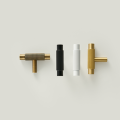 Alto Solid Brass Handle | White
