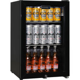 AAA Schmick Black Tropical Double Glazed Glass Door Bar Fridge - Model HUS-SC70-B