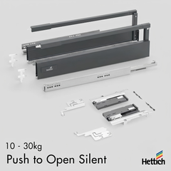 Atira Push-To-Open Silent Drawer Box 10-30kg — Anthracite