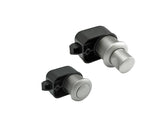 Armstrong Push Knob with Latch - Round Nickel. For door thickness 18-24mm