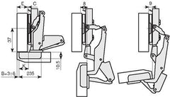 143 Series Hinge | 172° Full Overlay