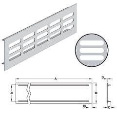 Aluminium Ventilation Grill, Straight-Edged | Various Sizes