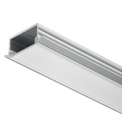 Aluminium Profile for Recess Mounting — Silver Anodised