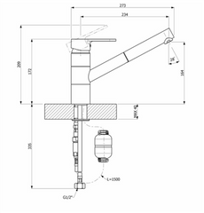 Armando Vicario Isa Pull-out Mixer 400710