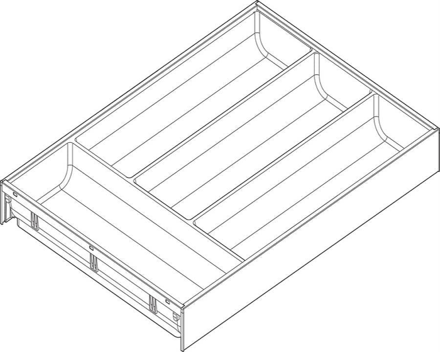 AMBIA-LINE by Blum Inner Dividing Frame | Carbon Black Soft-Touch