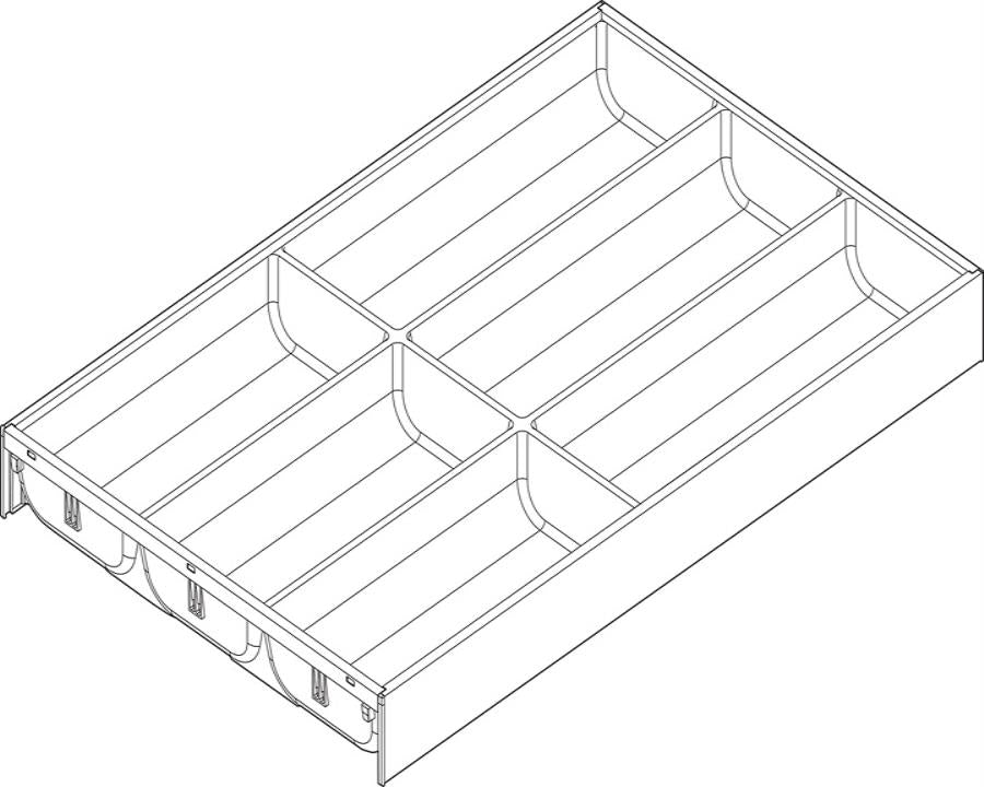 AMBIA-LINE by Blum Inner Dividing Frame | Carbon Black Soft-Touch