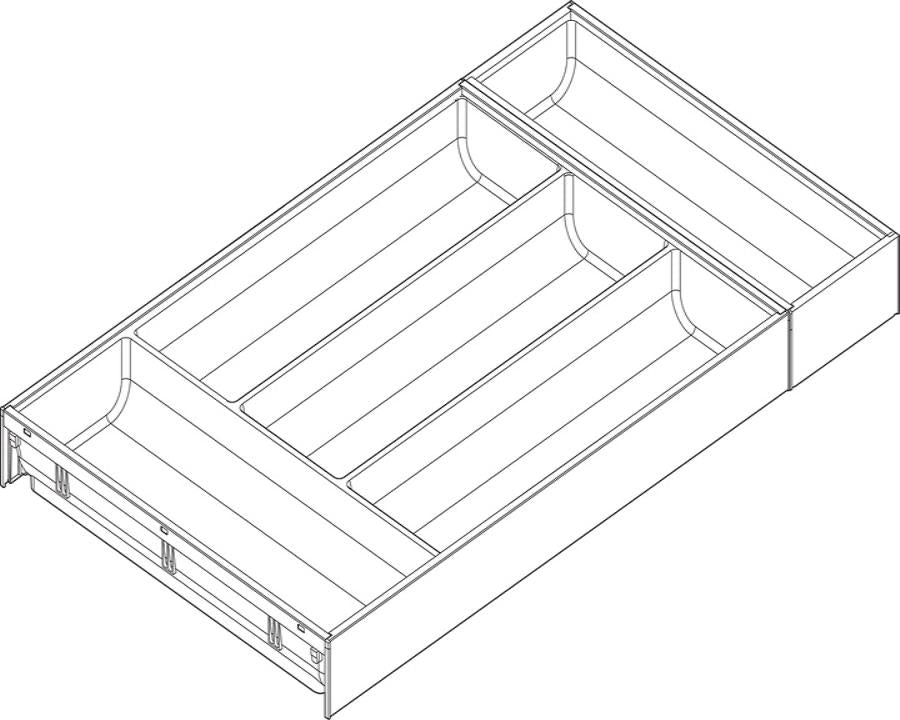 AMBIA-LINE by Blum Inner Dividing Frame | Carbon Black Soft-Touch