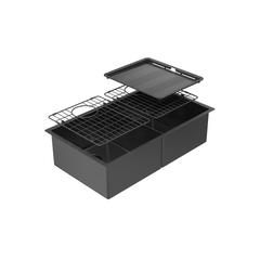 Abey Piazza CR340DB Double Bowl — Black Pearl