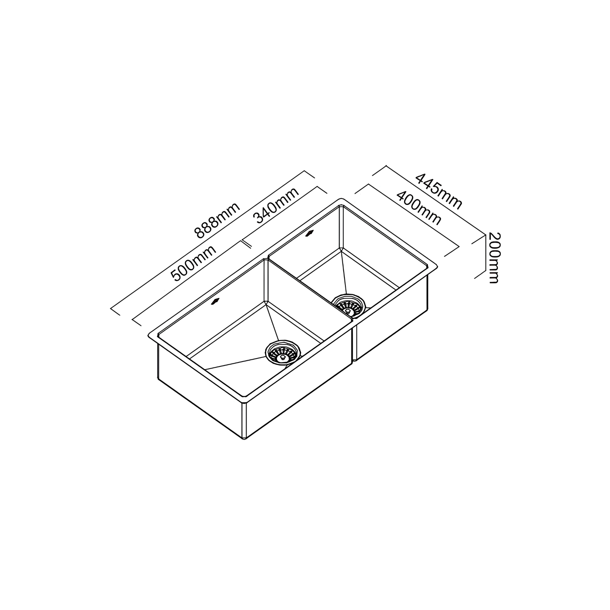 Abey Piazza CR500D Kitchen Sink — Stainless Steel