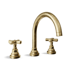 3-Hole Basin Tap — Bridge, Traditional Spout with Pop-Up Waste | Agora