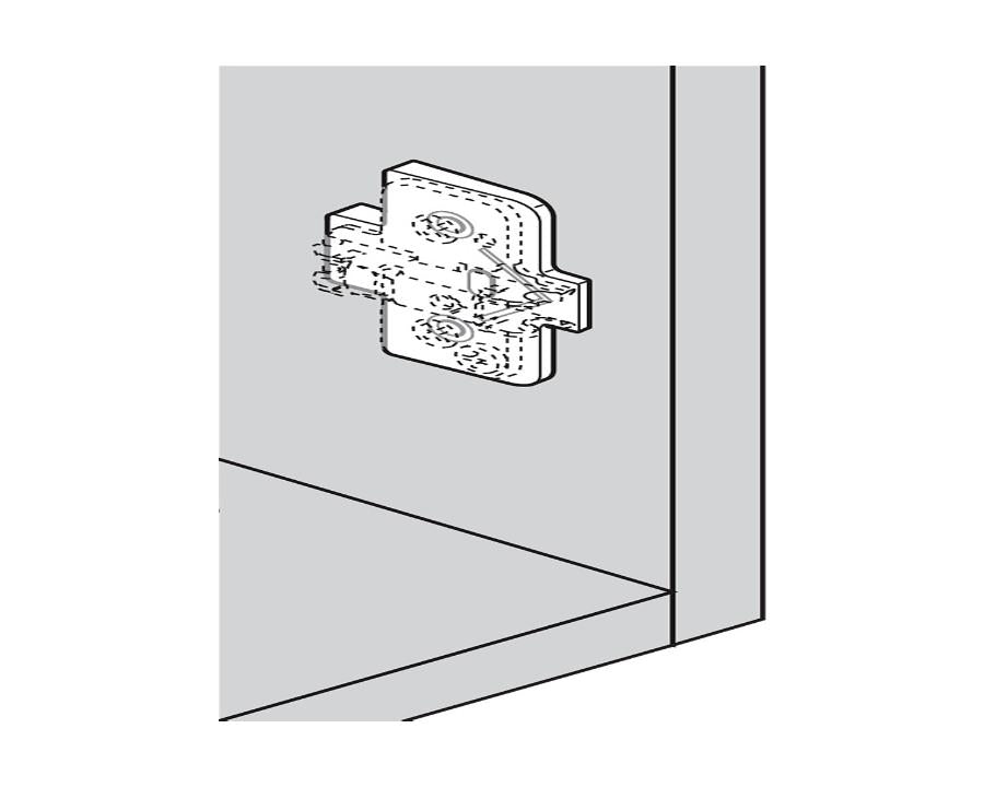 Angled Spacer Cruciform by Blum | Nickel Plated | 0.8mm / 3mm / 6mm