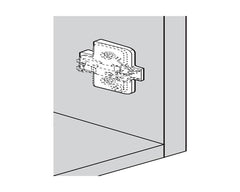 Angled Spacer Cruciform by Blum | Nickel Plated | 0.8mm / 3mm / 6mm