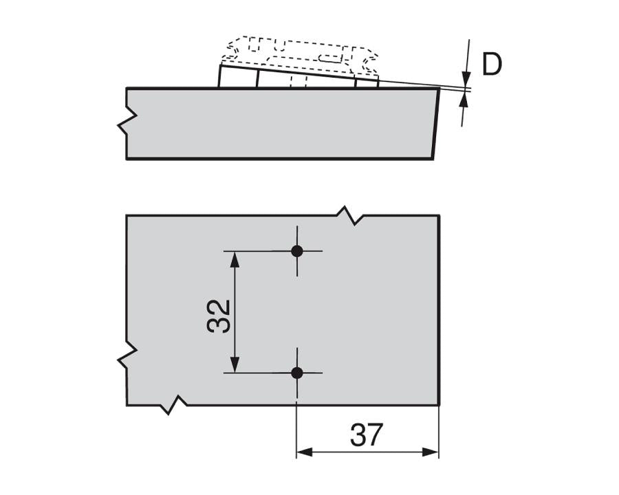 Angled Spacer Cruciform by Blum | Nickel Plated | 0.8mm / 3mm / 6mm
