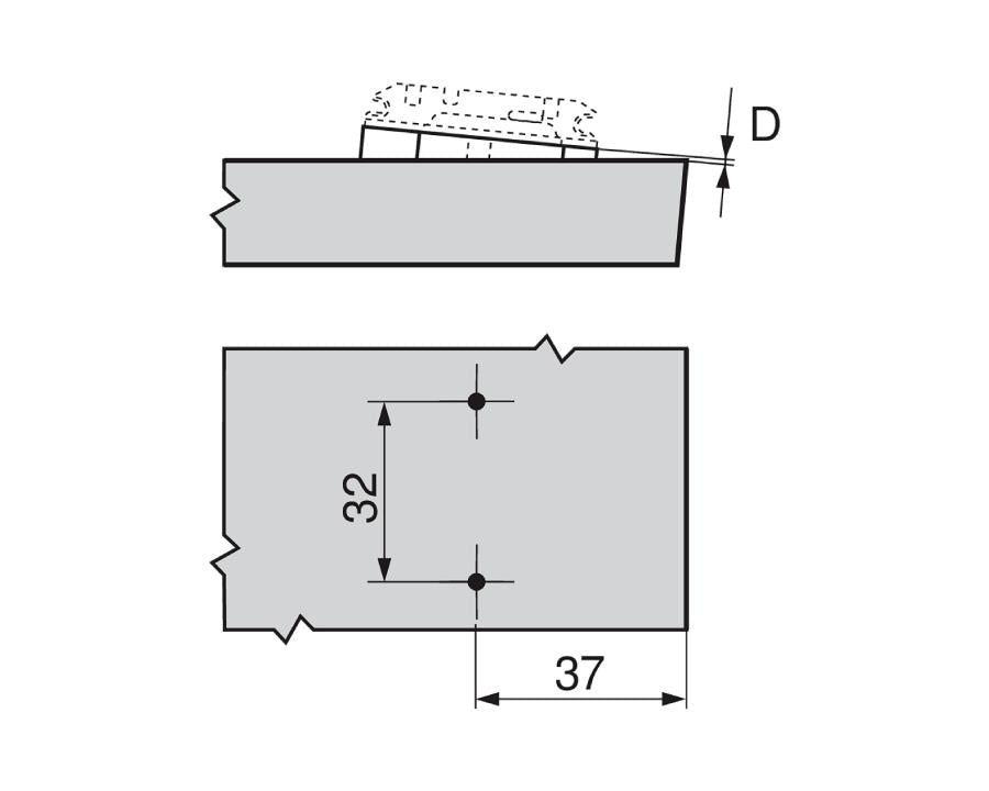 Angled Spacer Cruciform by Blum | Nickel Plated | 0.8mm / 3mm / 6mm