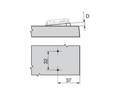 Angled Spacer by Blum | Cruciform | 5° | 6mm