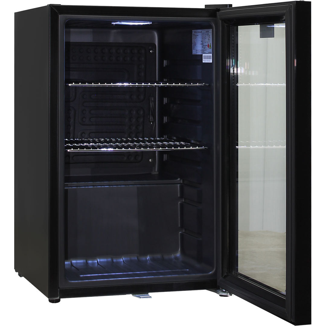 AAA Schmick Black Tropical Double Glazed Glass Door Bar Fridge - Model HUS-SC70-B