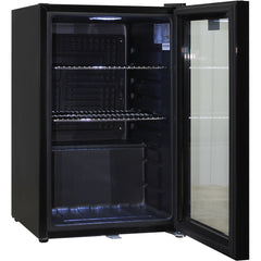 AAA Schmick Black Tropical Double Glazed Glass Door Bar Fridge - Model HUS-SC70-B