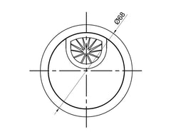60mm Round Cable Entry Cover — Pearl Nickel Plated