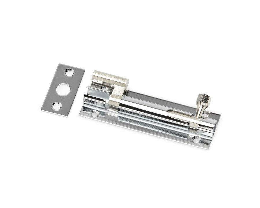 Barrel Bolt Necked — Chrome | 75mm