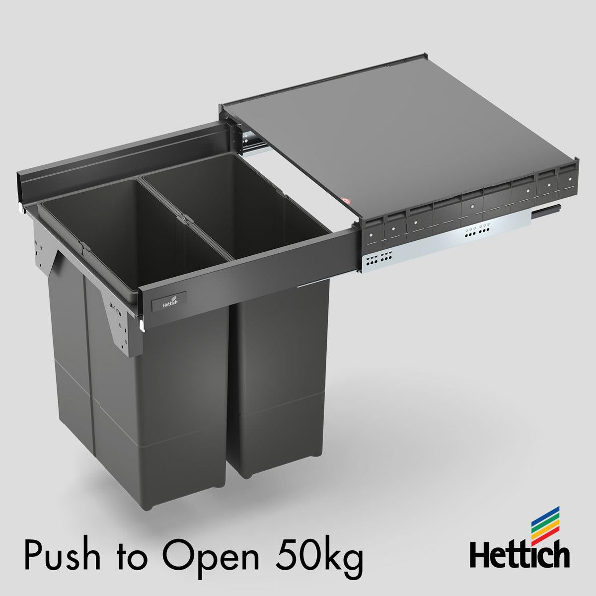 Atira Bin Set | Push-to-Open, Anthracite