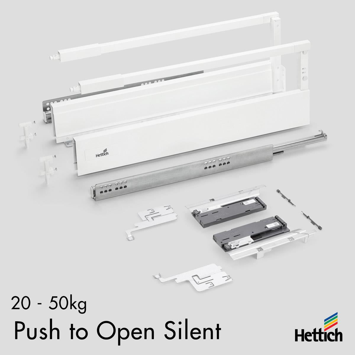 Atira Drawer — Push-to-Open Silent | White
