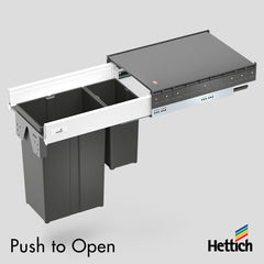 Atira Bin Set, Push-to-Open — White