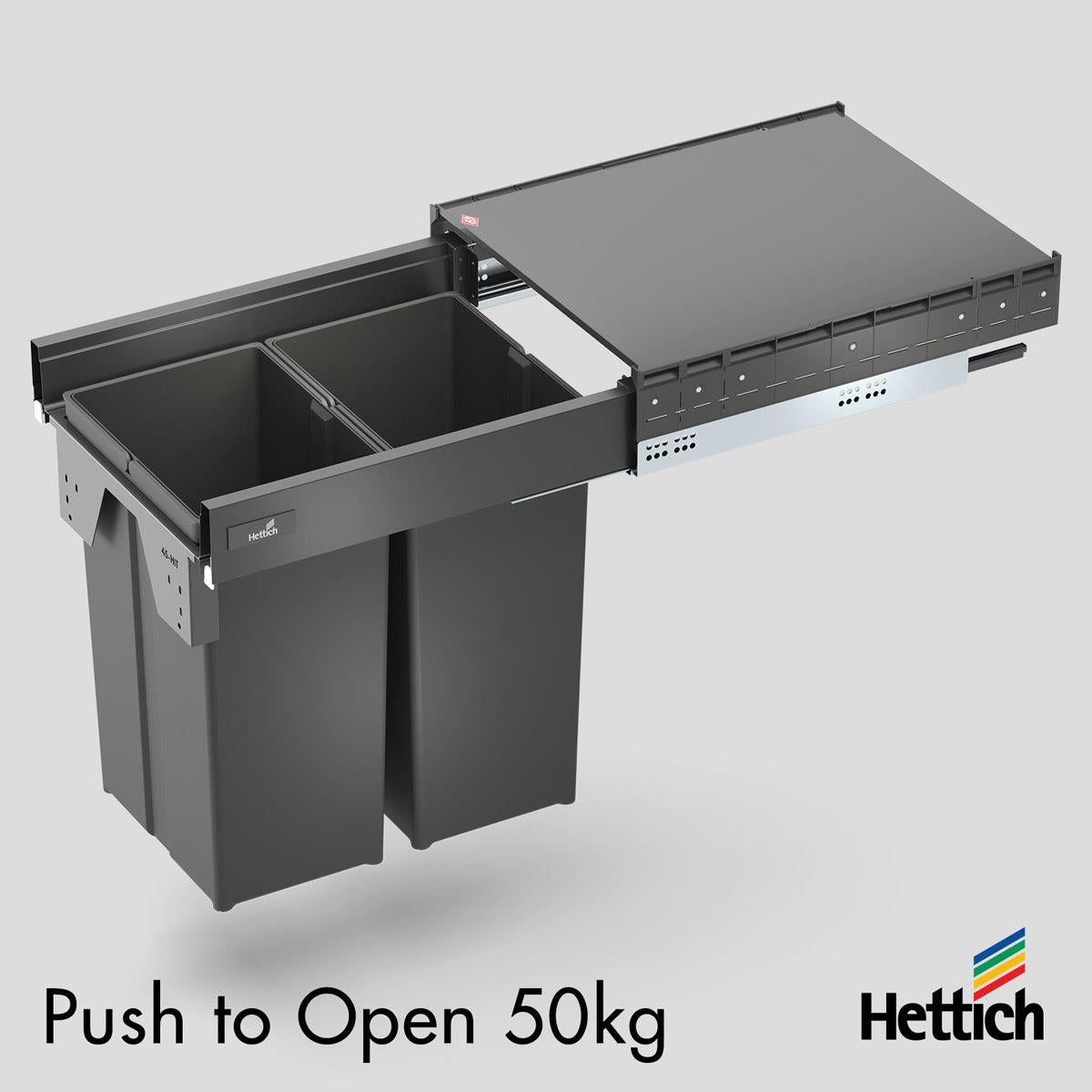 Atira Bin Set | Push-to-Open, Anthracite