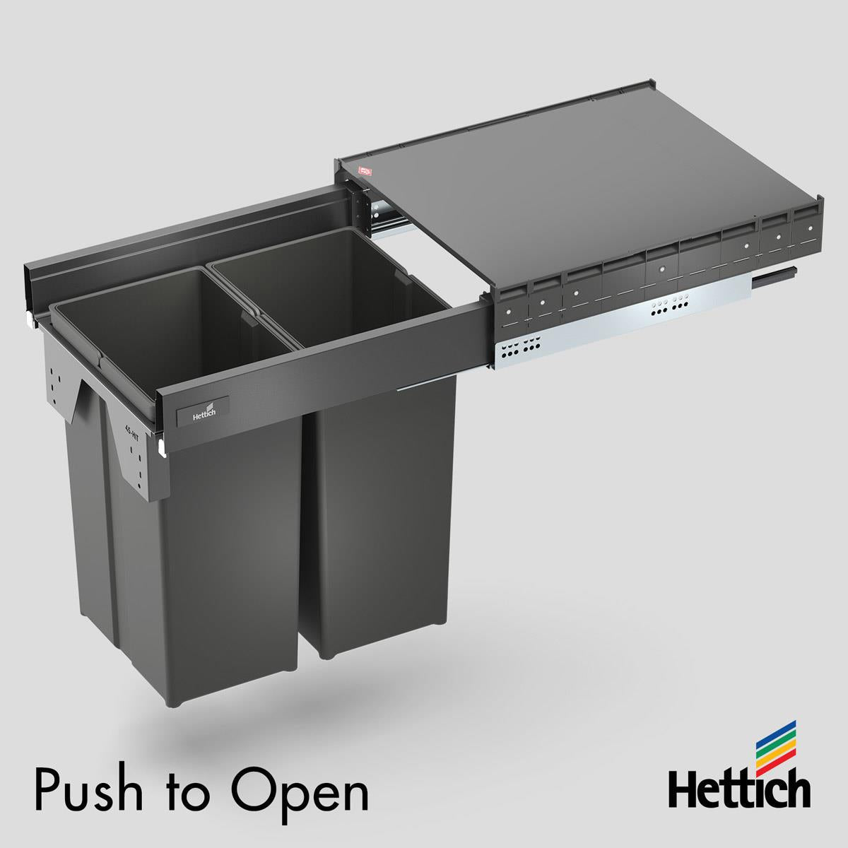 Atira Bin Set | Push-to-Open, Anthracite