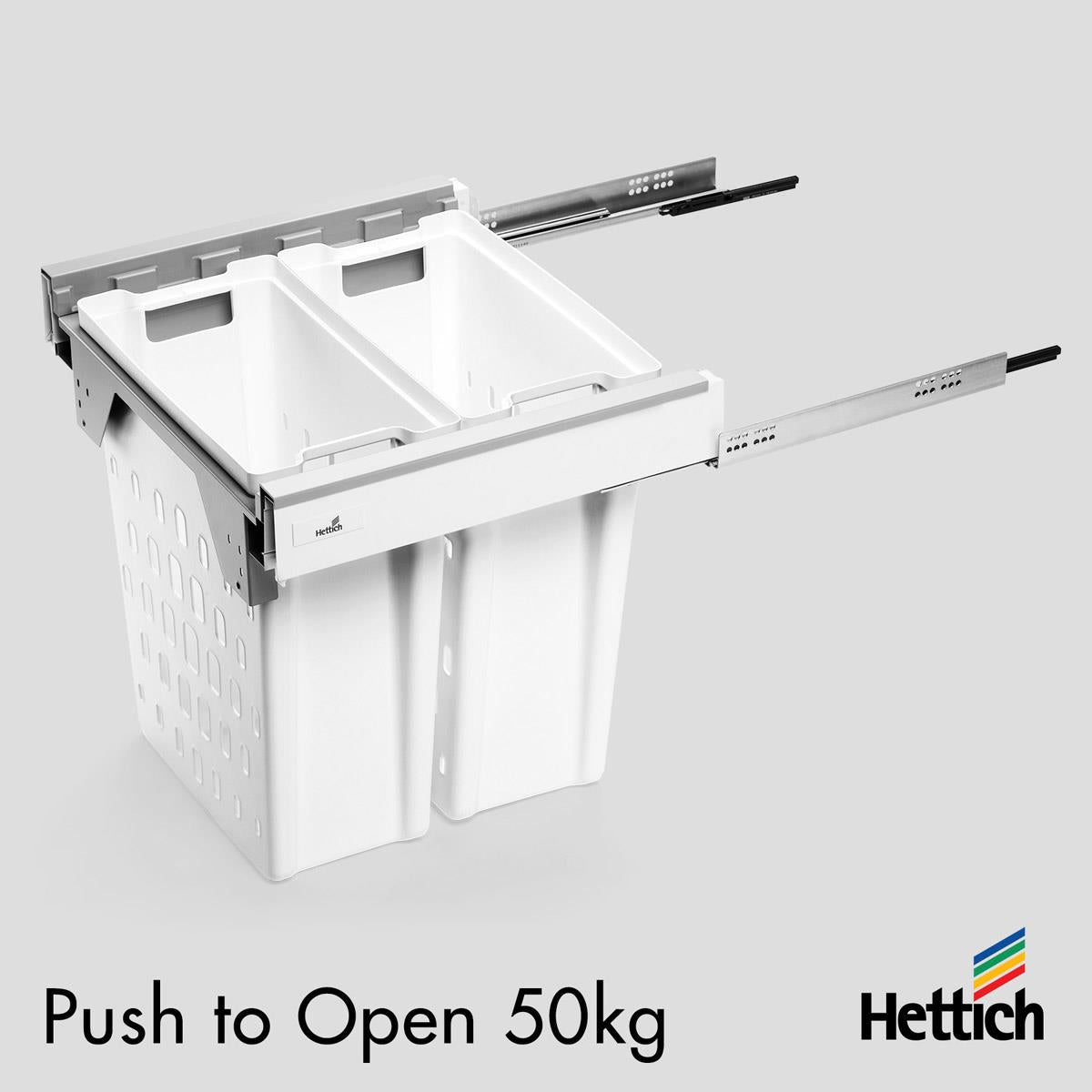Atira Pull Laundry Set — White | Push-to-Open