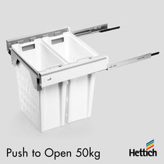 Atira Pull Laundry Set — White | Push-to-Open