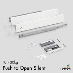Atira Drawer Push-to-Open Silent | H 70–176mm × 350–520mm