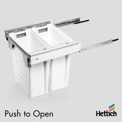 Atira Pull Laundry Set — White | Push-to-Open