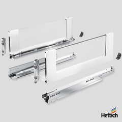 AvanTech YOU Glass Inlay Drawer Set — White | 350–650mm