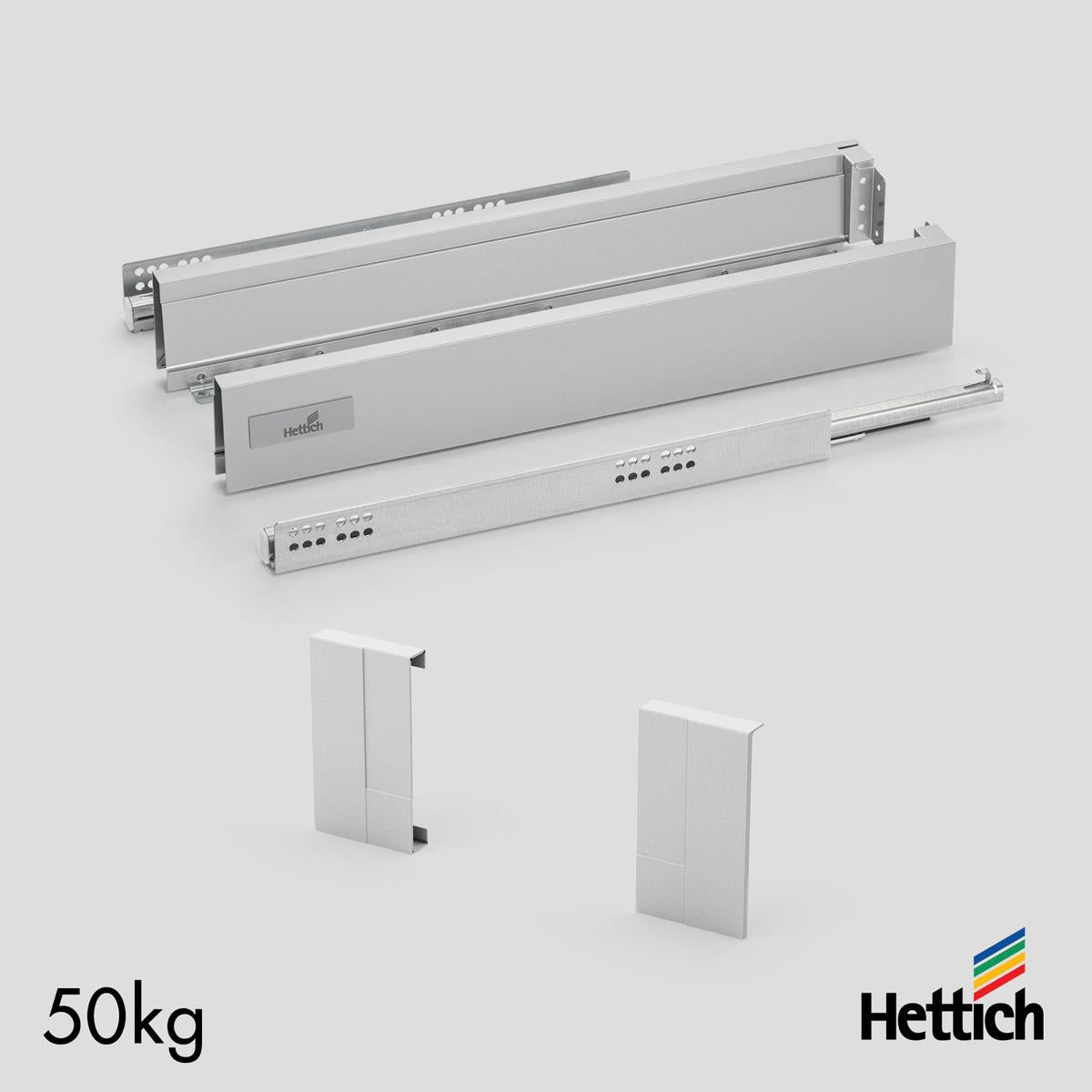Atira Internal Drawer Set | H 70mm–H 144mm × 470–620mm — Silver