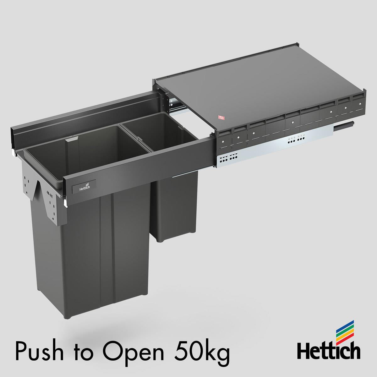 Atira Bin Set | Push-to-Open, Anthracite