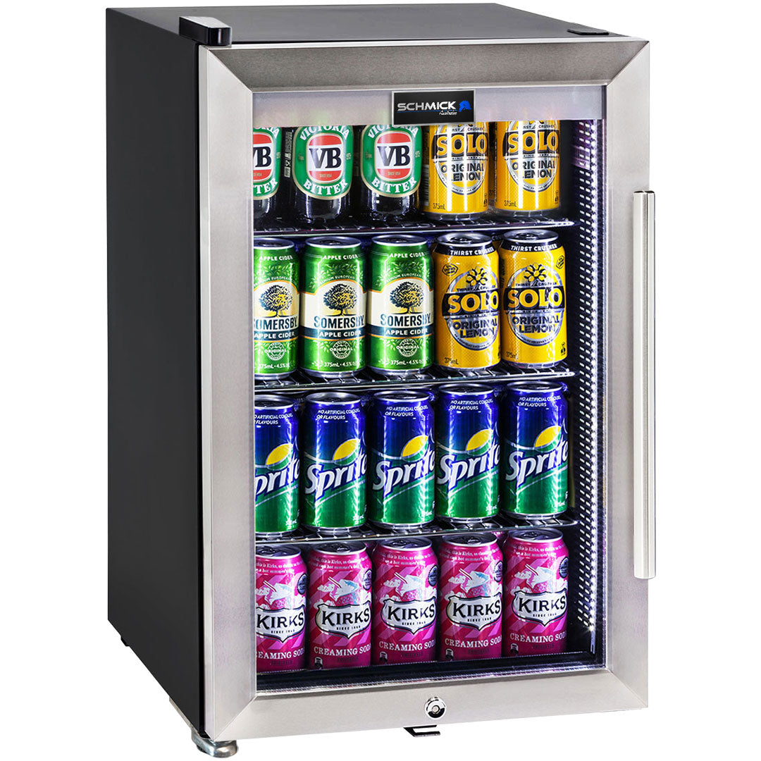 AAA Schmick Tropical Triple Glazed Outdoor Alfresco Glass Door Bar Fridge 70 Litre - Model HUS-SC70L-SS
