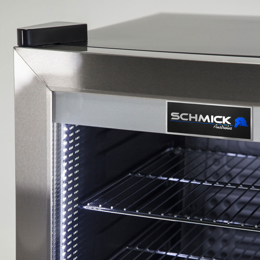 AAA Schmick Tropical Triple Glazed Outdoor 2 Glass Door Alfresco Bar Fridge 140 Litre - Model HUS-SC70-SS-COMBO