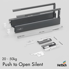Atira Push-To-Open Silent Drawer Box 20-50kg — Anthracite