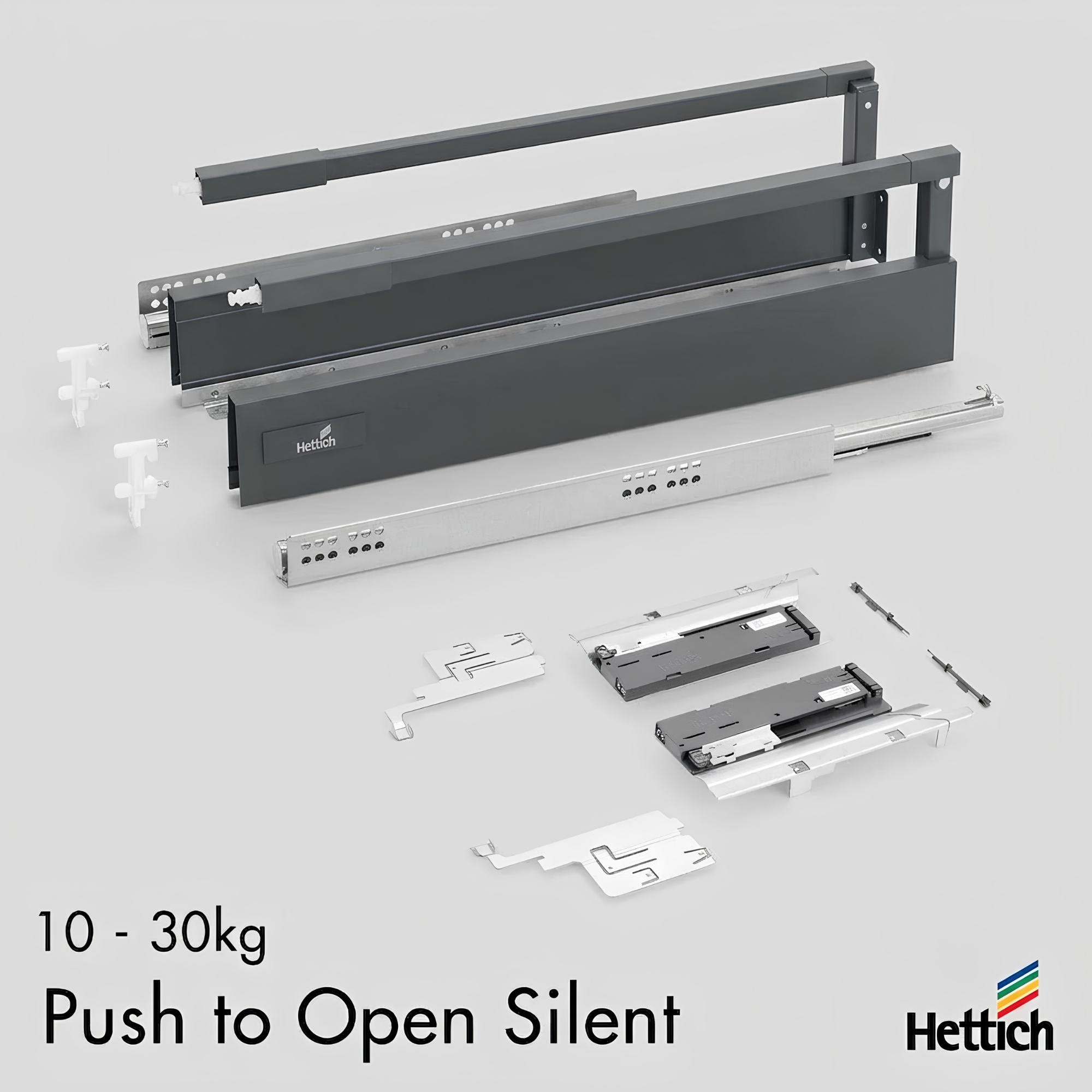 Atira Push-To-Open Silent Drawer Box 10-30kg — Anthracite