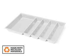 Agoform Linea Utensil Tray in White Grained. Size: 510mm x 750mm. To suit 800mm wide drawer