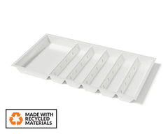 Agoform Linea Utensil Tray in White Grained. Size: 510mm x 850mm. To suit 900mm wide drawer