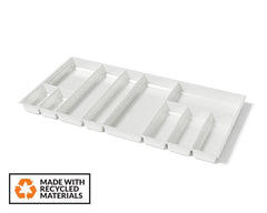 Agoform SKY Cutlery Tray in White Grained. Size: 510mm x 950mm. To suit 1000mm wide drawer