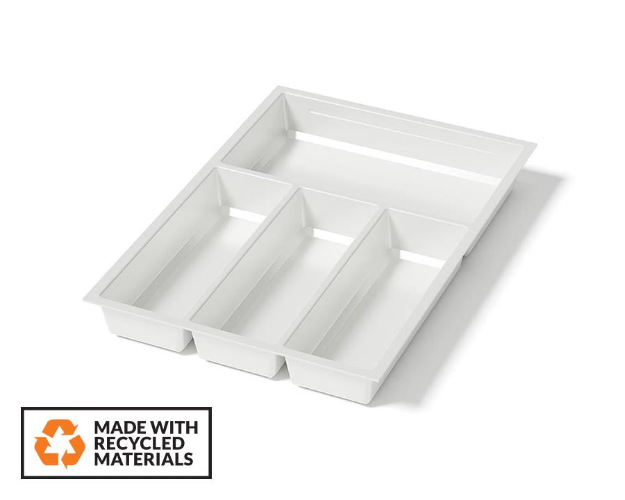 Agoform SKY Cutlery Tray in White Grained. Size: 520mm x 350mm. To suit 400mm wide drawer