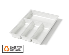 Agoform SKY Cutlery Tray in White Grained. Size: 520mm x 350mm. To suit 400mm wide drawer